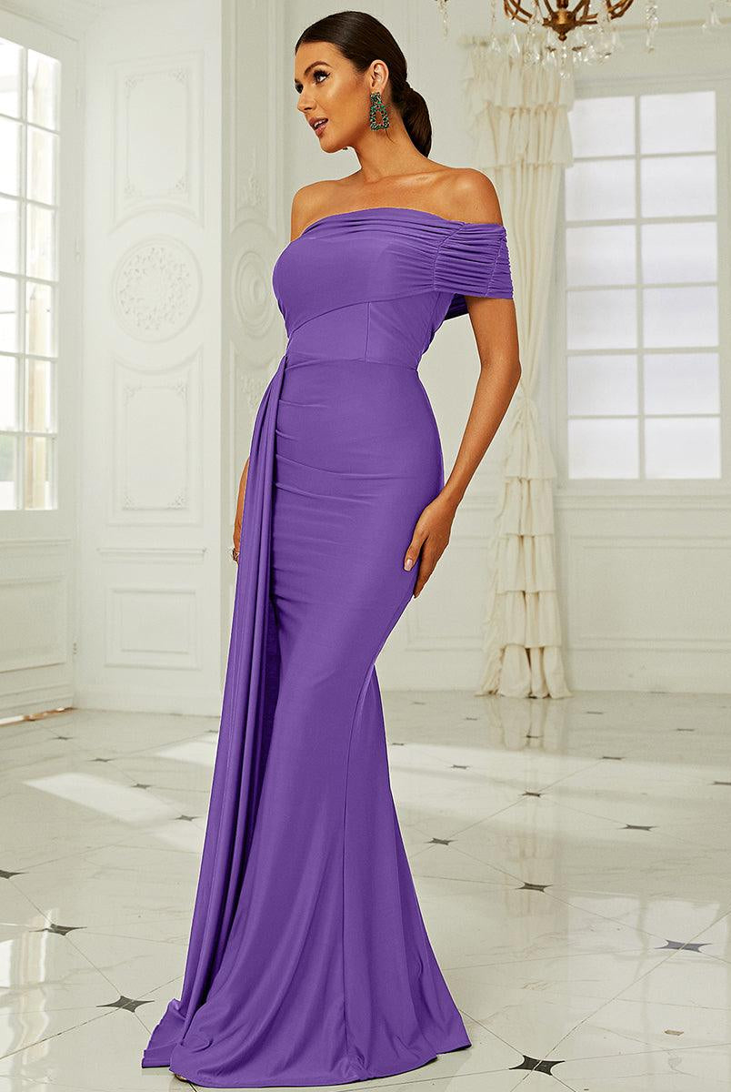 Draping Emerald Green Dress XH2158 - MISS ORD