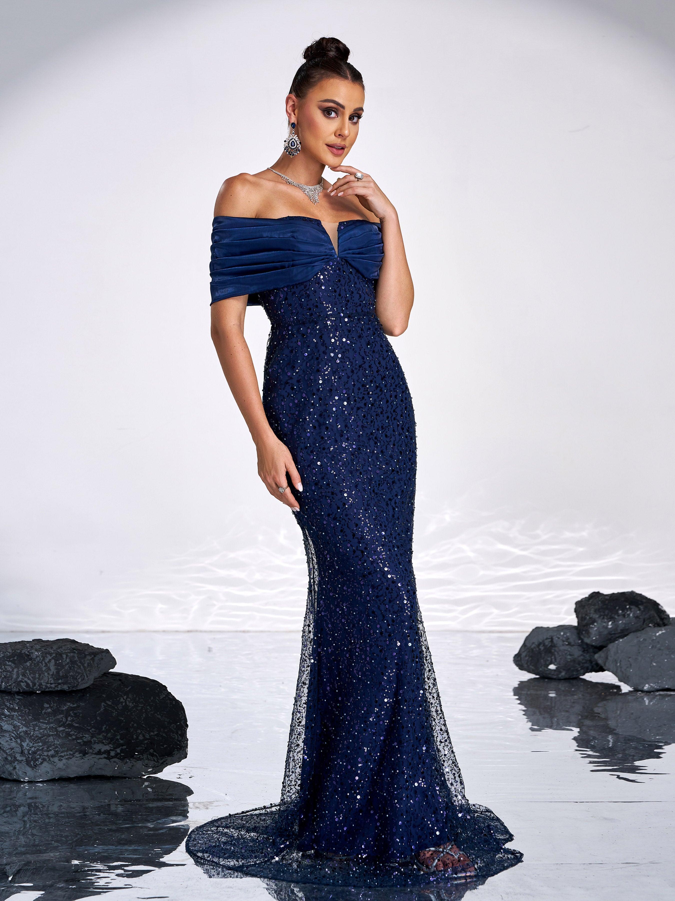 Sparkling Sequin Strapless Evening Gown Dresses GM00602 - MISS ORD
