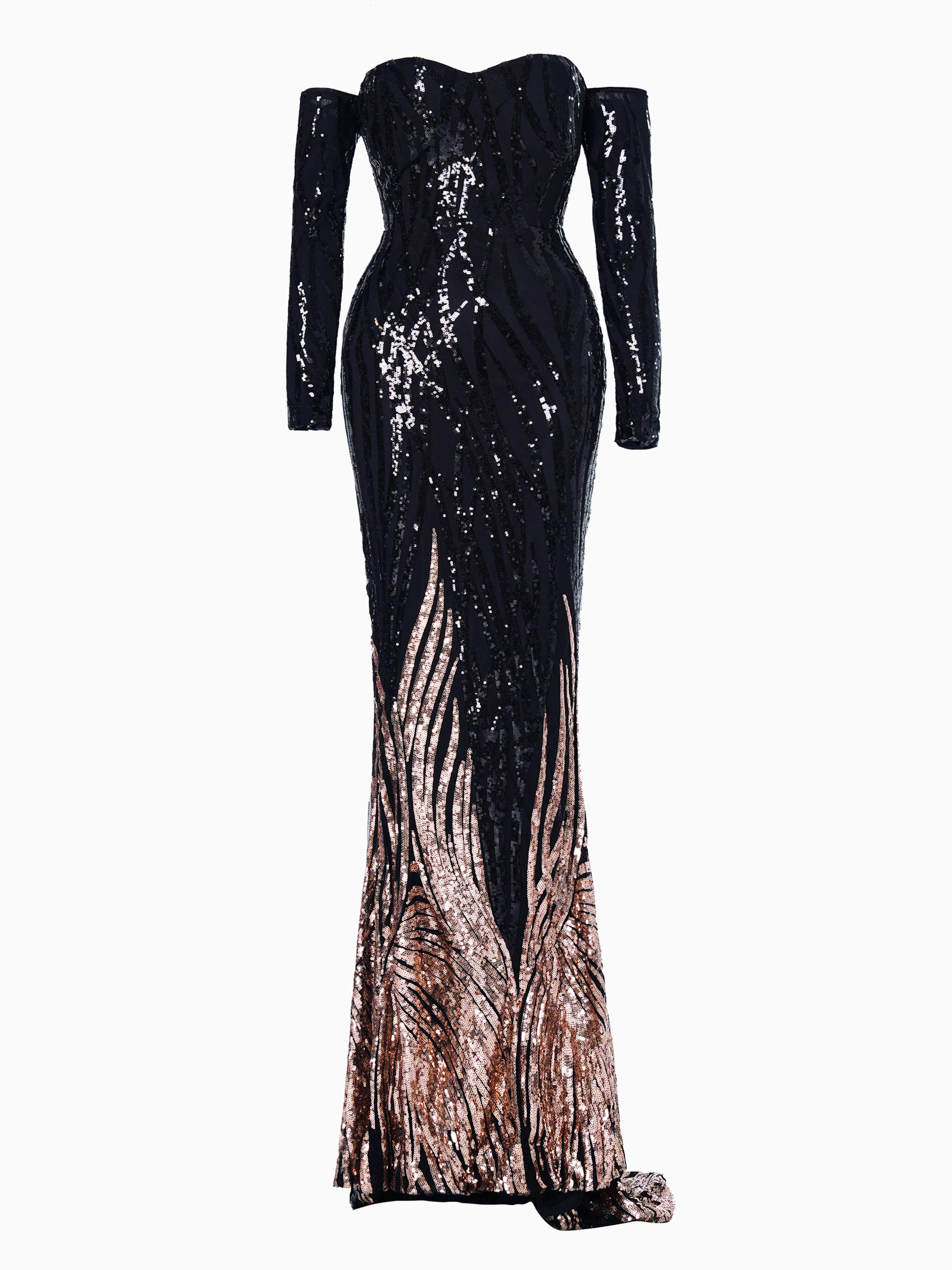 Mermaid Sequin Evening Dress M0296 - MISS ORD