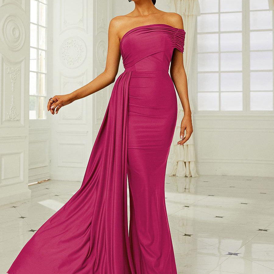 Draping Emerald Green Dress XH2158 - MISS ORD