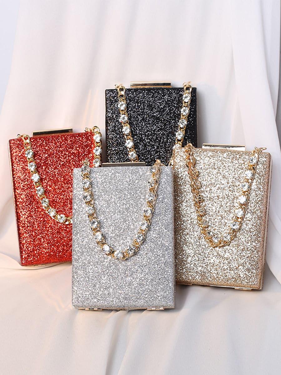Shiny Inlay Stone Chain Party Wedding Clutch Bags MNBF066 - MISS ORD