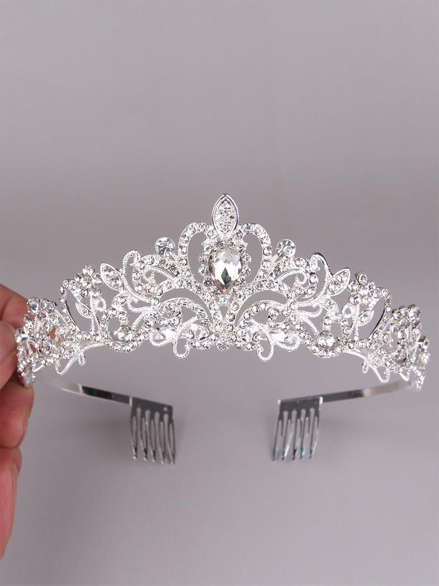 Pear Cut Stone Crown Wedding Headpieces MHG0012 - MISS ORD