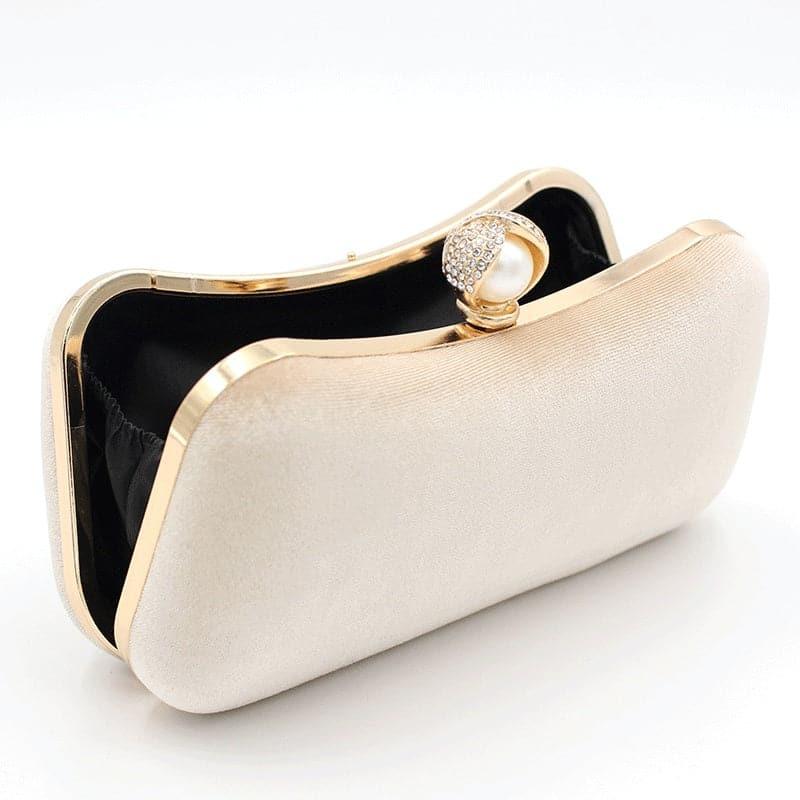 Velvet Inlay Pearl Dinner Wedding Clutch Bags MNBF042 - MISS ORD