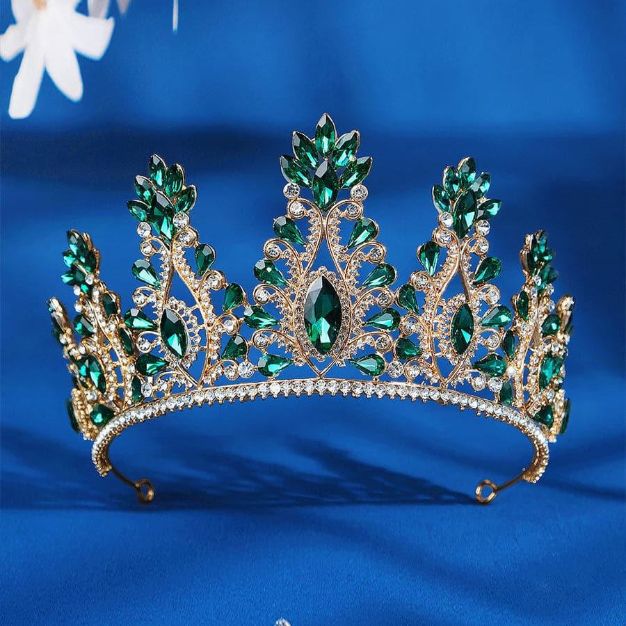 Inlay Stone Crystal Bride Crown Headpiece MHG0016 - MISS ORD