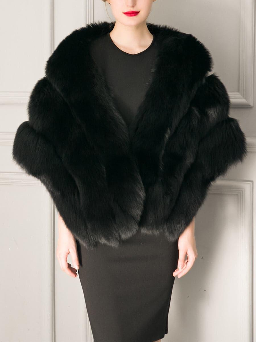 Water Proof Cape Faux Fur Coat MSF017 - MISS ORD