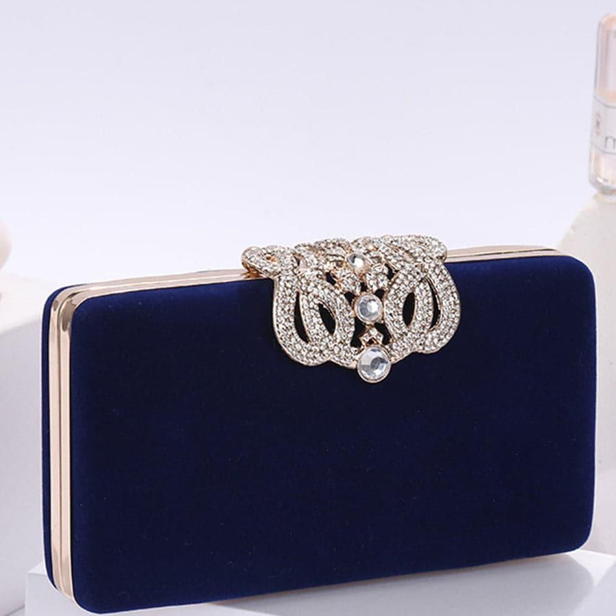 Shine Inlay Rhinestone Evening Box Clutch bag Shoulder MNBF008 - MISS ORD
