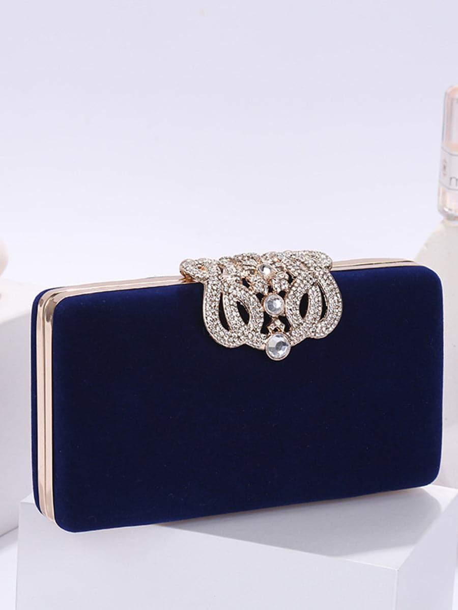 Shine Inlay Rhinestone Evening Box Clutch bag Shoulder MNBF008 - MISS ORD