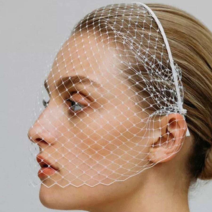 Inlay Stone Mesh Veil Banquet Headpieces MTS0008 - MISS ORD