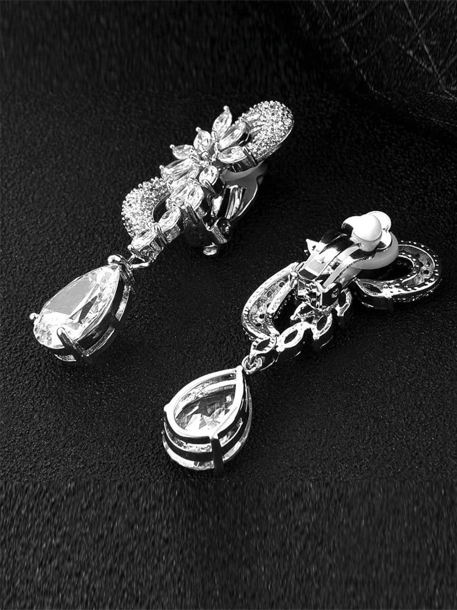 Missord Pear Cut Cubic Zirconia Drop Earrings MSE101059 - MISS ORD