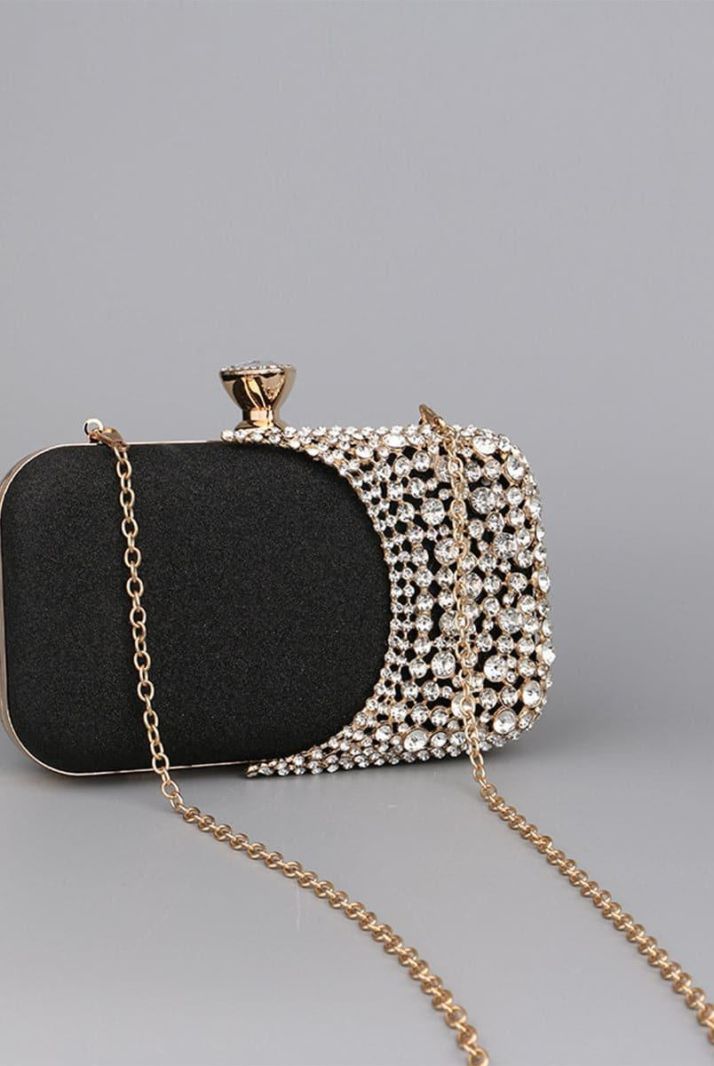 Inlay Rhinestone Evening Box Clutch Bags MNBF025 - MISS ORD