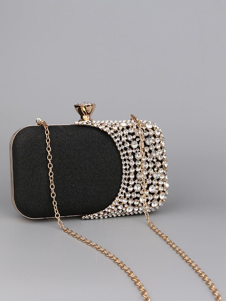 Inlay Rhinestone Evening Box Clutch Bags MNBF025 - MISS ORD