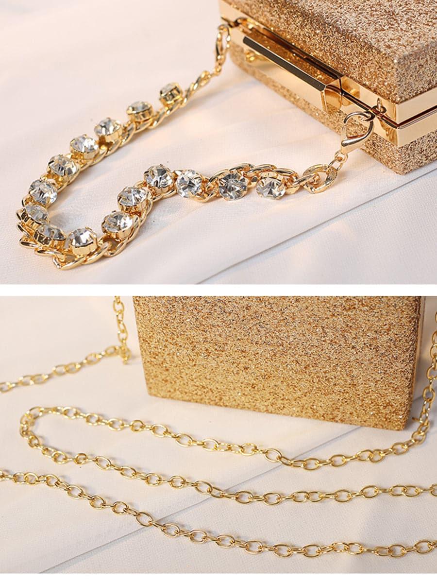 Shiny Inlay Stone Chain Party Wedding Clutch Bags MNBF066 - MISS ORD