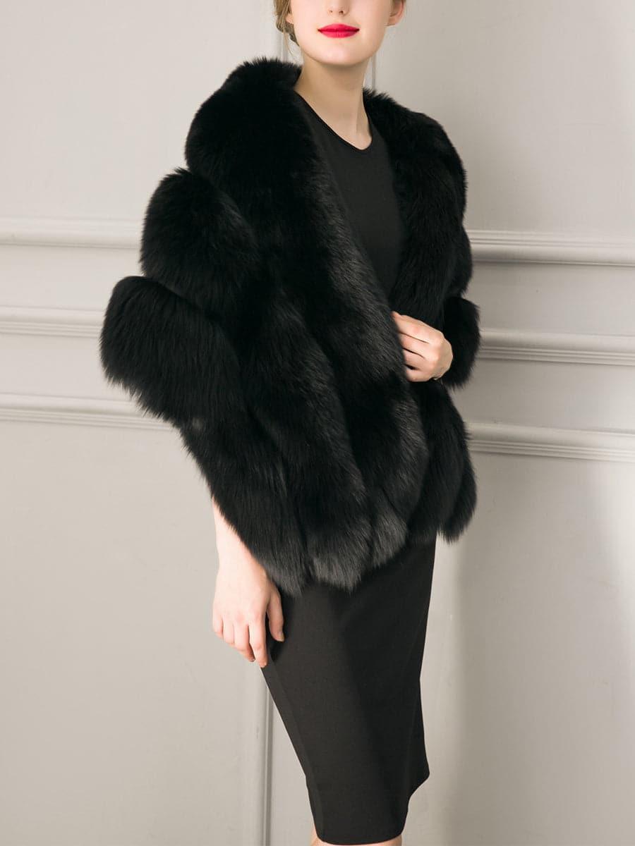 Water Proof Cape Faux Fur Coat MSF017 - MISS ORD