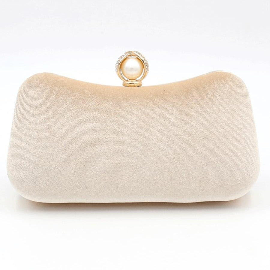 Velvet Inlay Pearl Dinner Wedding Clutch Bags MNBF042 - MISS ORD
