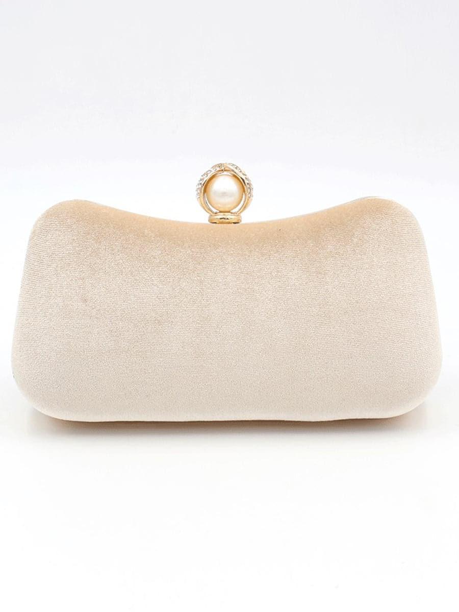 Velvet Inlay Pearl Dinner Wedding Clutch Bags MNBF042 - MISS ORD