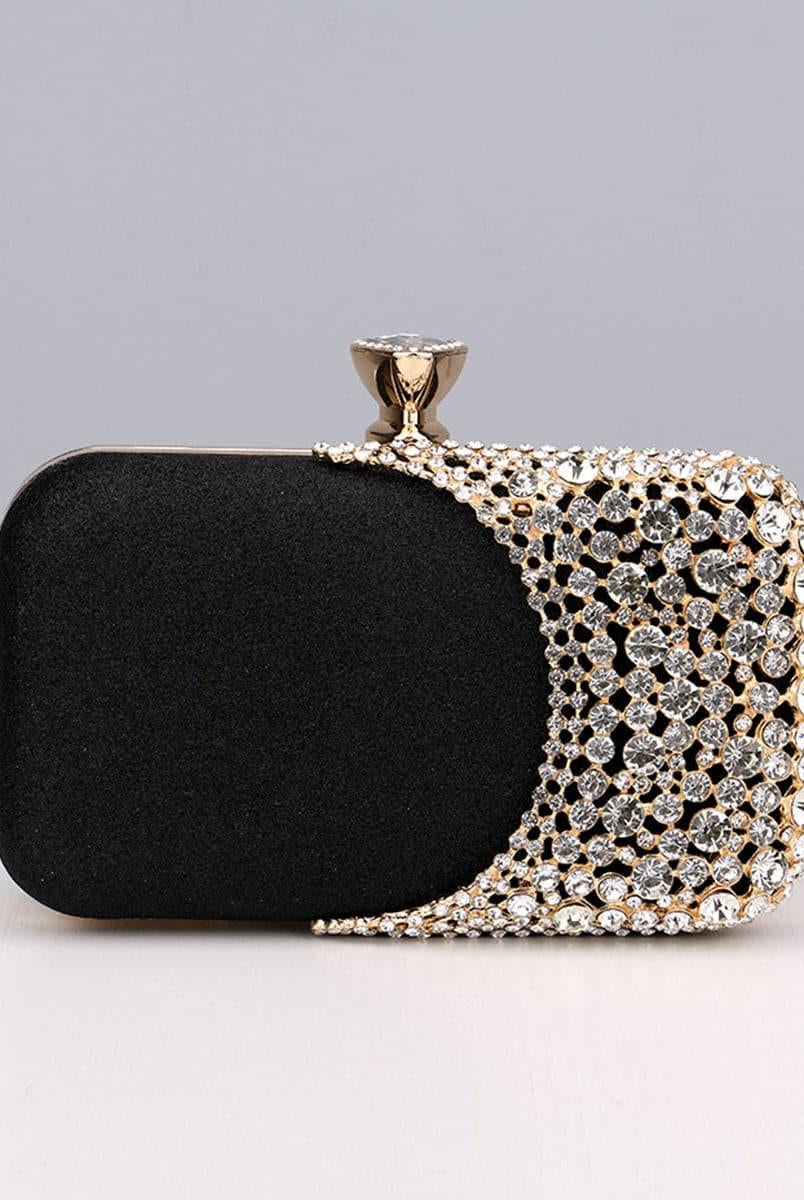 Inlay Rhinestone Evening Box Clutch Bags MNBF025 - MISS ORD