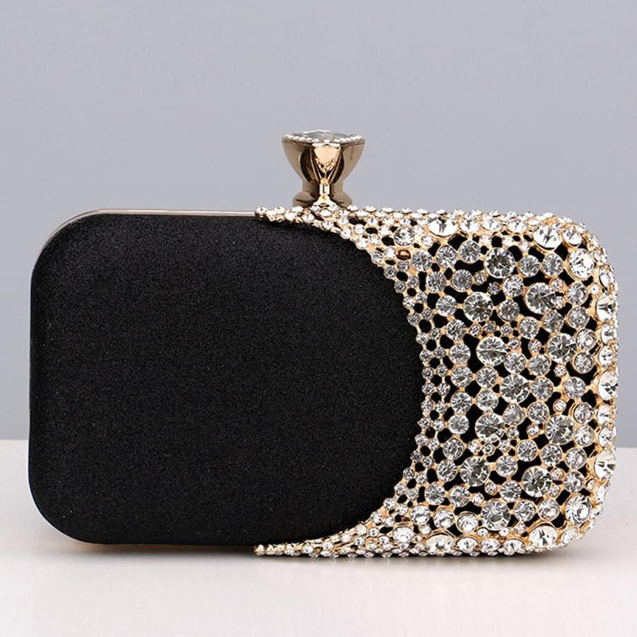 Inlay Rhinestone Evening Box Clutch Bags MNBF025 - MISS ORD