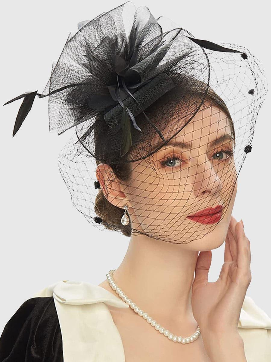 Pretty Net Yarn Headwear Veil Tea Party Dress Hats MTS0011 - MISS ORD