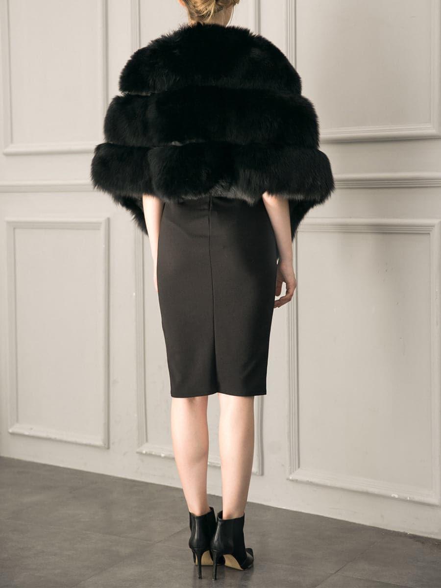 Water Proof Cape Faux Fur Coat MSF017 - MISS ORD