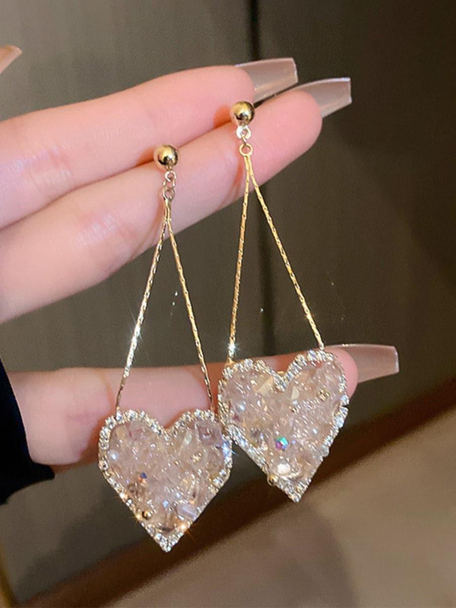 Crystal Heart Earrings MSE101009 - MISS ORD
