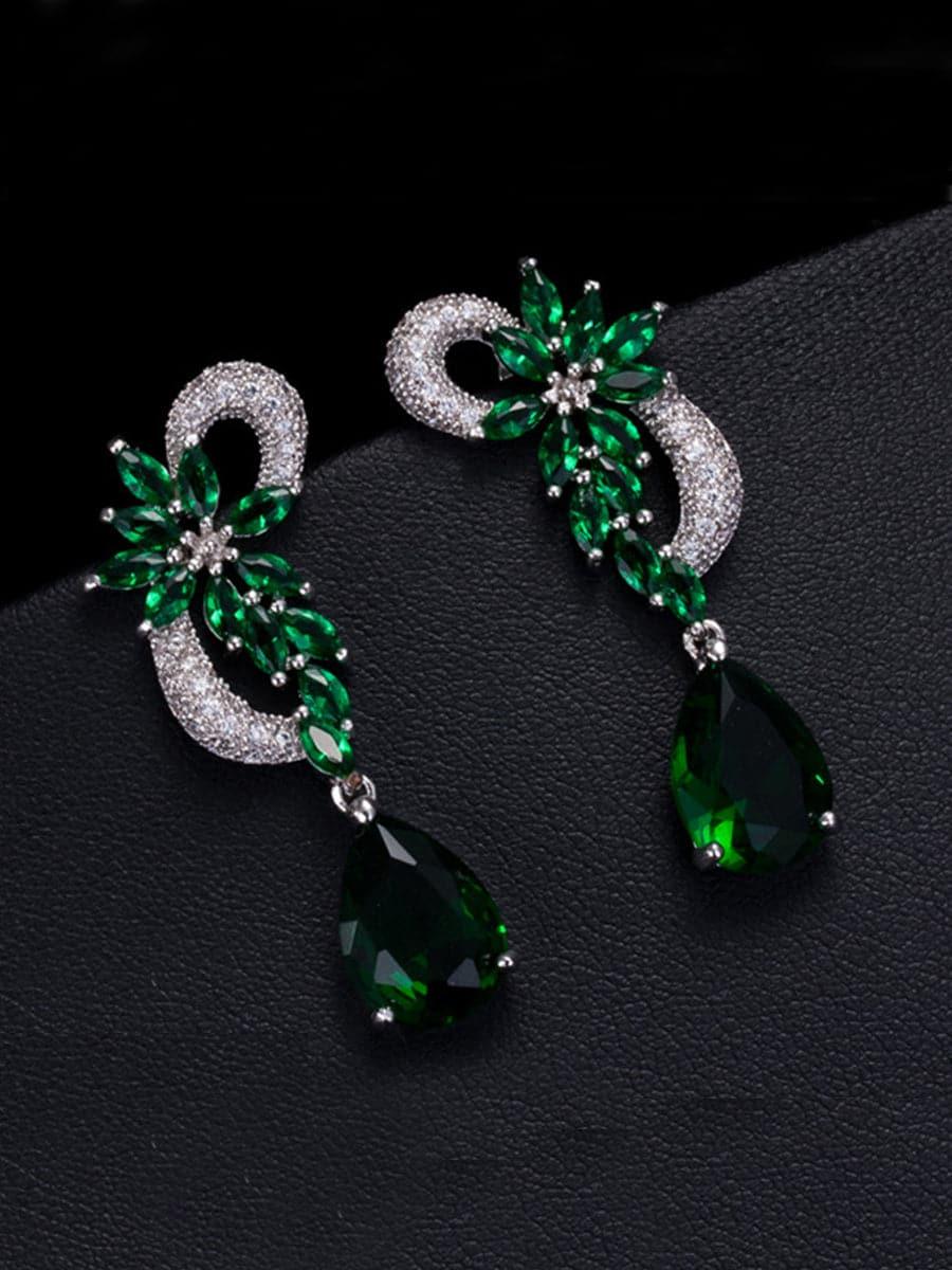 Missord Pear Cut Cubic Zirconia Drop Earrings MSE101059 - MISS ORD