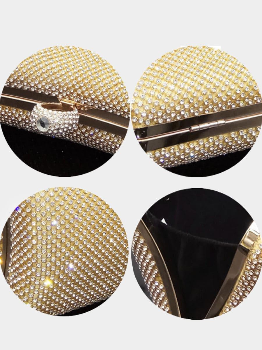 Shiny Inlay Stone Ring Banquet Party Clutch Bags MNBF061 - MISS ORD