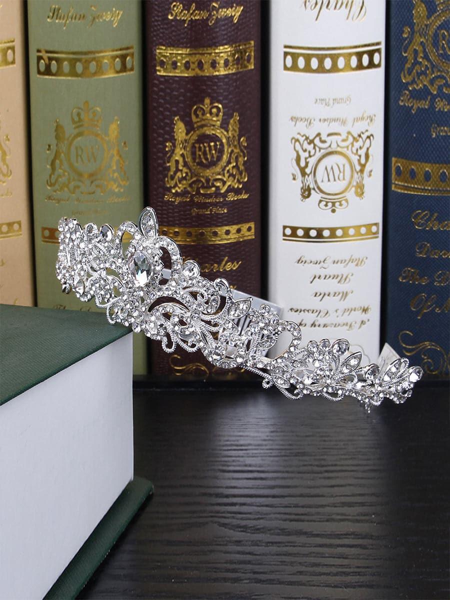 Pear Cut Stone Crown Wedding Headpieces MHG0012 - MISS ORD