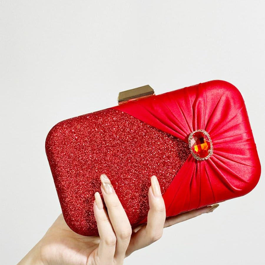 Inlaid Stone Clutch Bag MNBF080 - MISS ORD