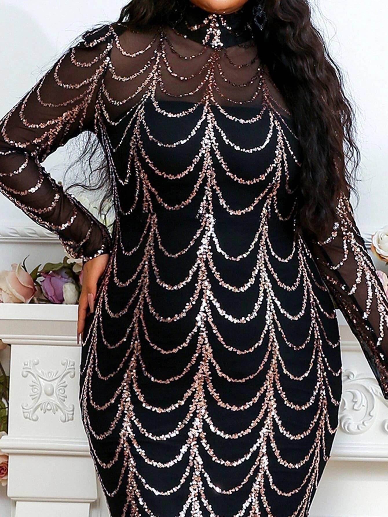 Plus Beads Chain Mermaid Prom Dress P0080 - MISS ORD