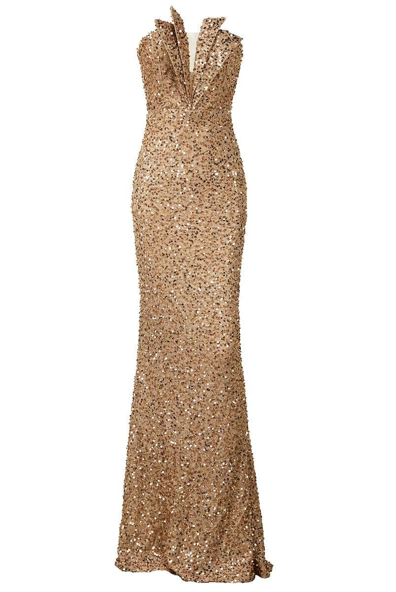 Strapless Folds Glitter Mermaid Prom Dress XJ978 - MISS ORD