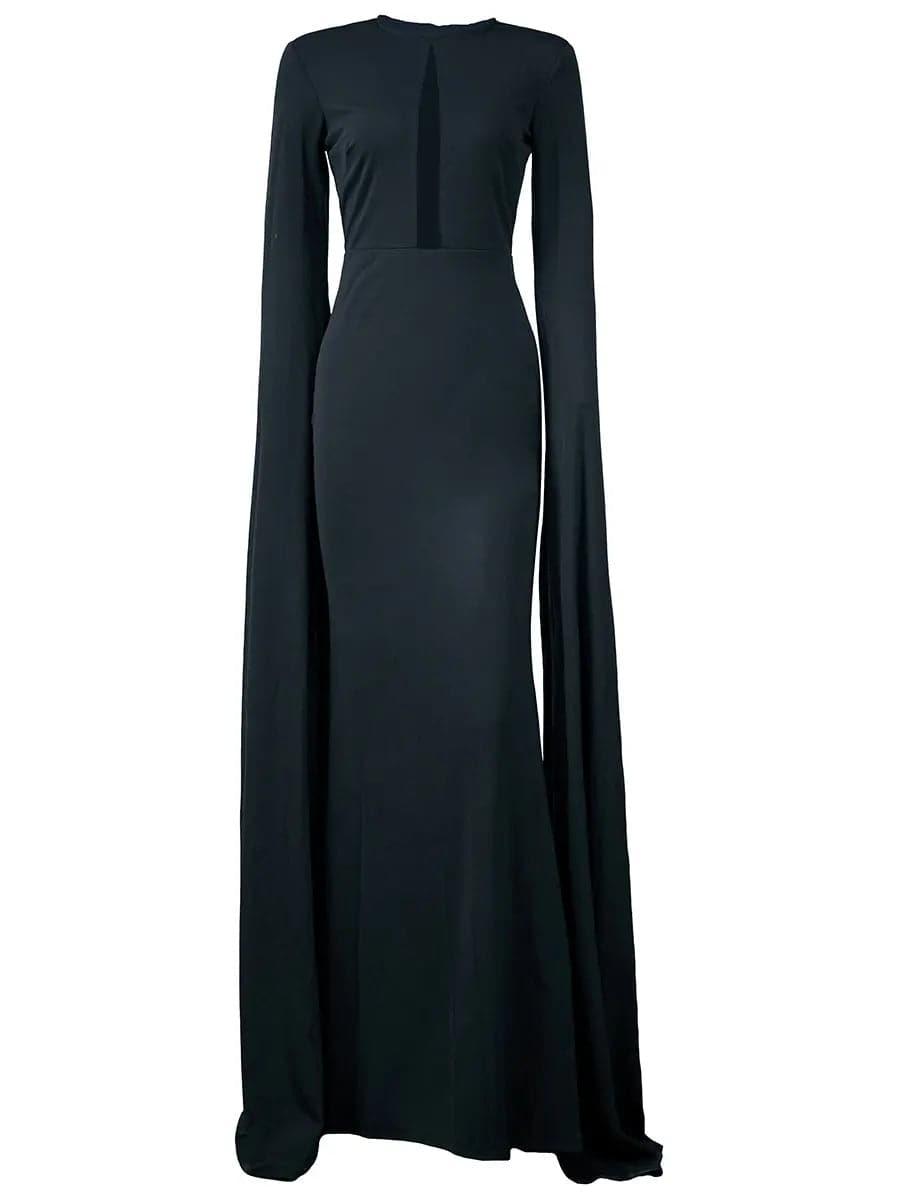 Cutout Cape Sleeve Mermaid Formal Dress M0924 - MISS ORD