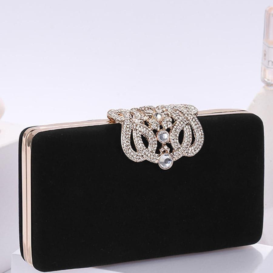 Shine Inlay Rhinestone Evening Box Clutch bag Shoulder MNBF008 - MISS ORD