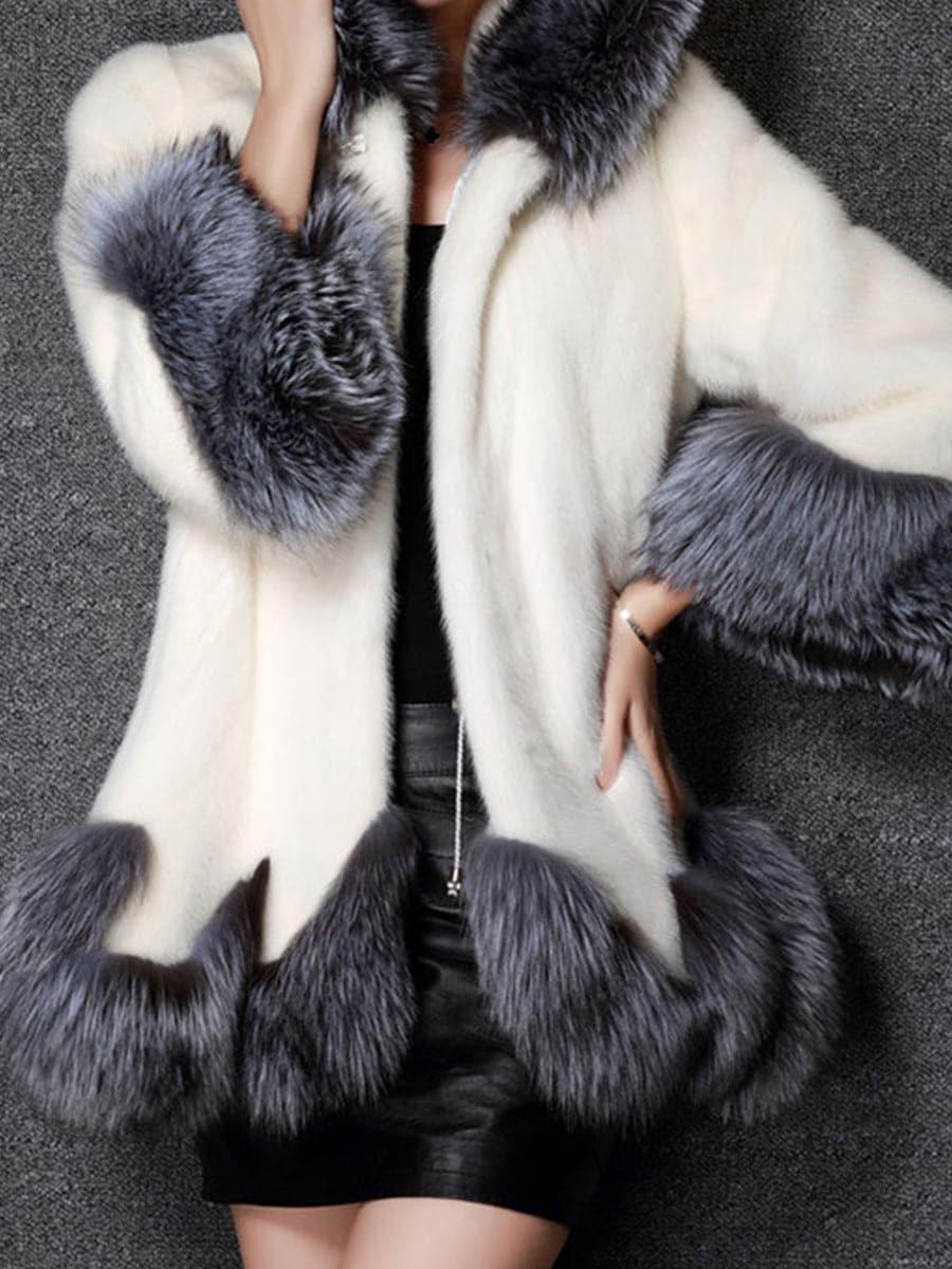 Fox Fur Vest Faux Mink Coat MSF005 - MISS ORD