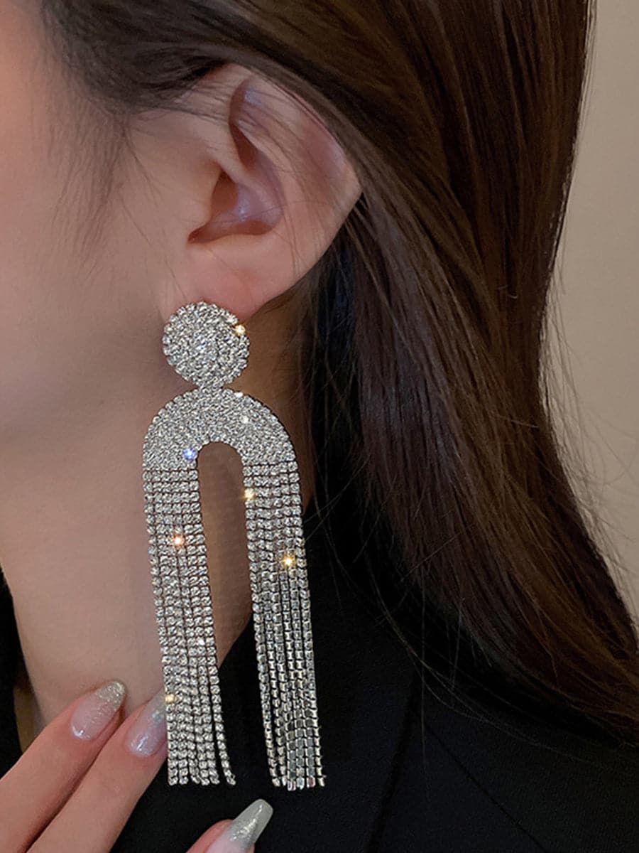 Geometric U-shaped Earrings MSE033105