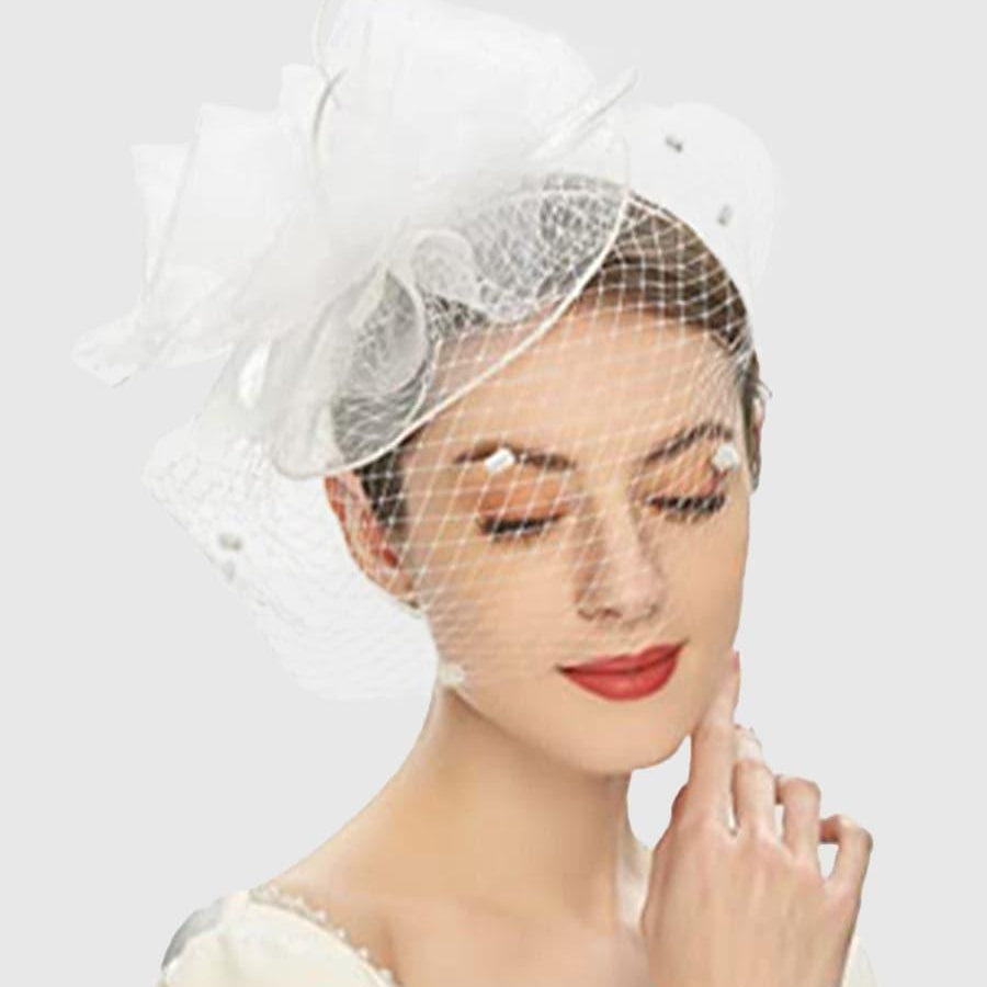 Pretty Net Yarn Headwear Veil Tea Party Dress Hats MTS0011 - MISS ORD