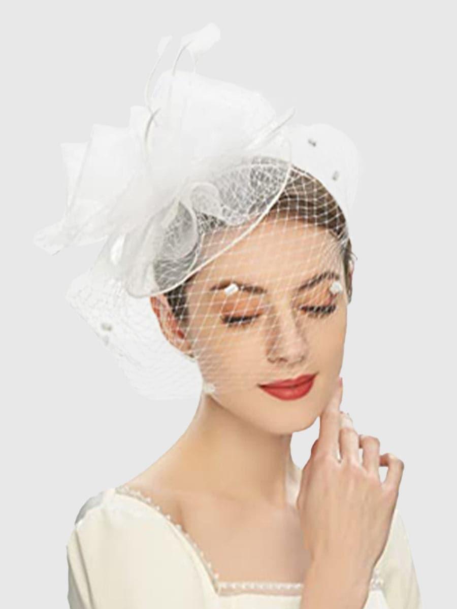 Pretty Net Yarn Headwear Veil Tea Party Dress Hats MTS0011 - MISS ORD