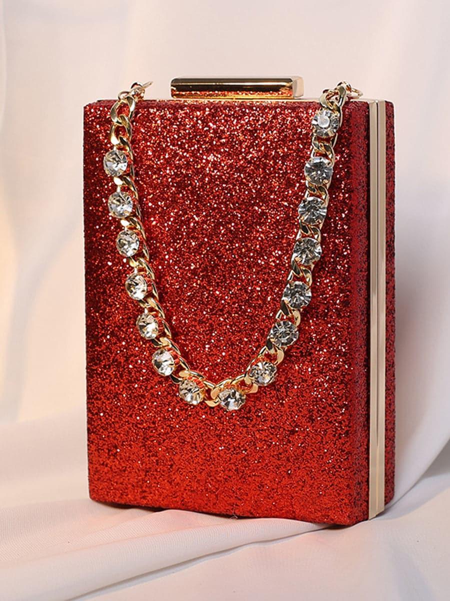 Shiny Inlay Stone Chain Party Wedding Clutch Bags MNBF066 - MISS ORD