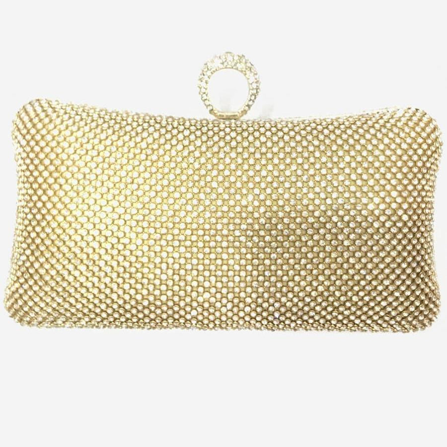 Shiny Inlay Stone Ring Banquet Party Clutch Bags MNBF061 - MISS ORD