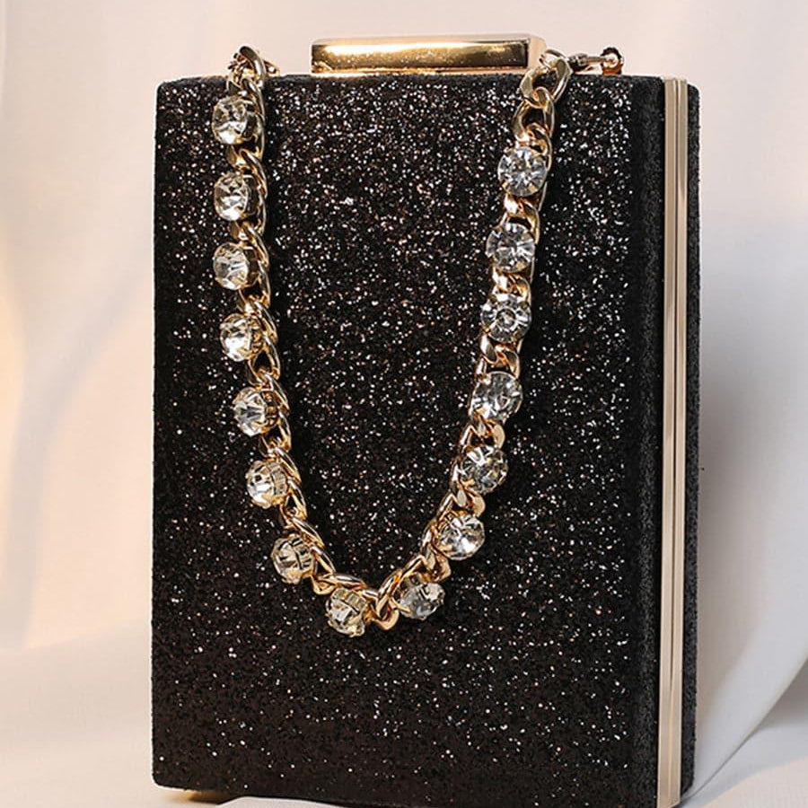 Shiny Inlay Stone Chain Party Wedding Clutch Bags MNBF066 - MISS ORD