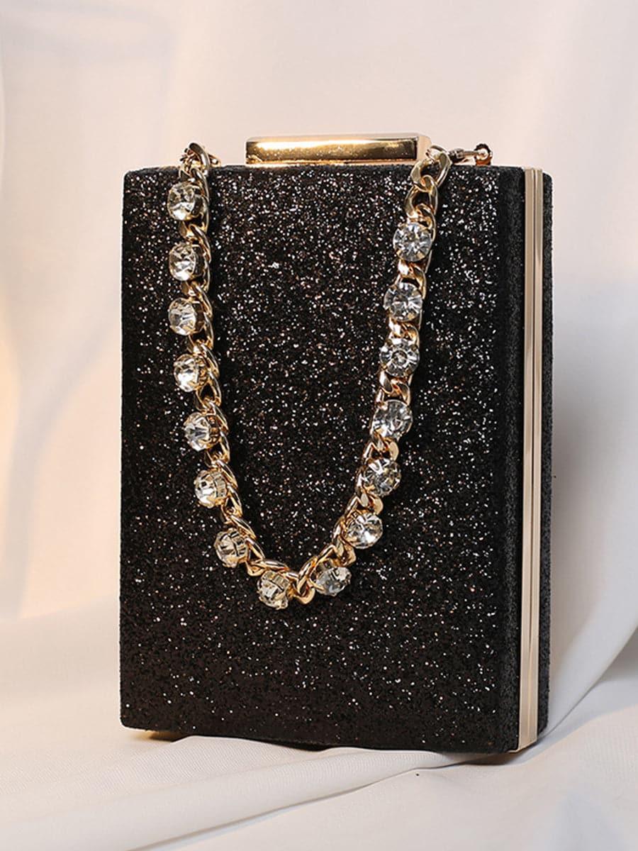 Shiny Inlay Stone Chain Party Wedding Clutch Bags MNBF066 - MISS ORD