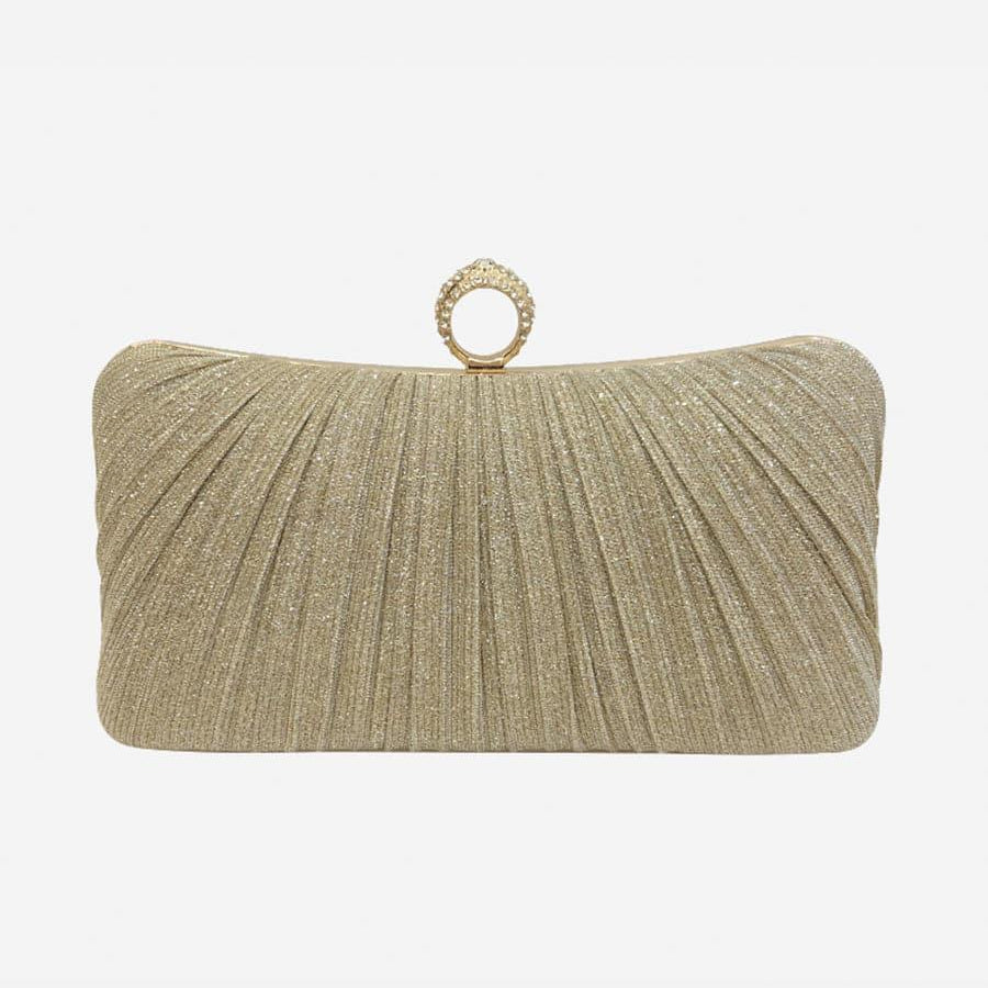 Shiny Ruched Ring Banquet Party Clutch Bags MNBF058 - MISS ORD