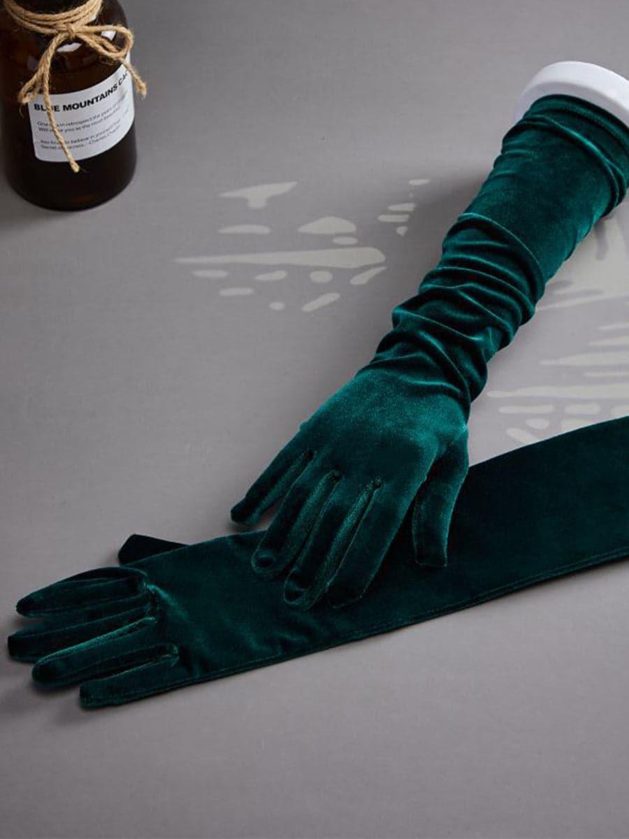 52CM Velvet Banquet Long Split Finger Gloves MST0103 - MISS ORD