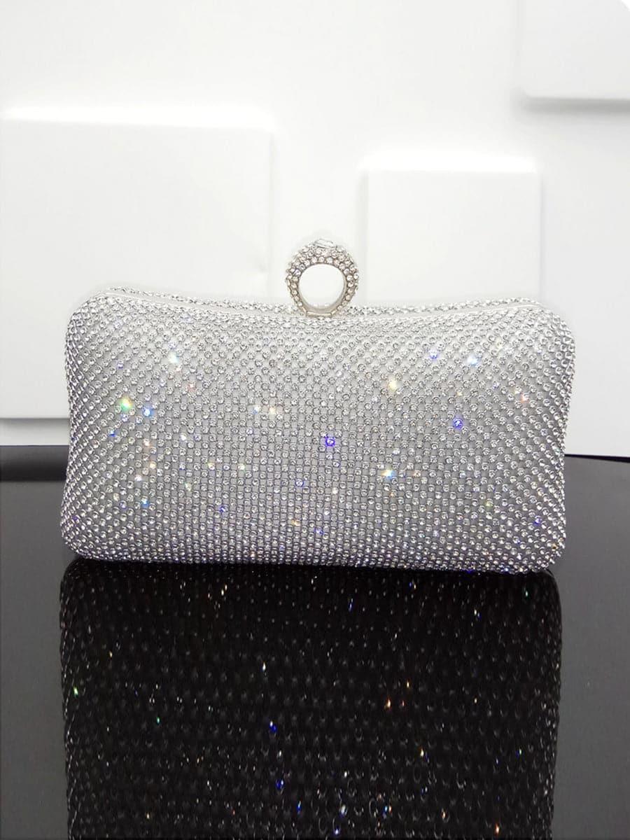 Shiny Inlay Stone Ring Banquet Party Clutch Bags MNBF061 - MISS ORD