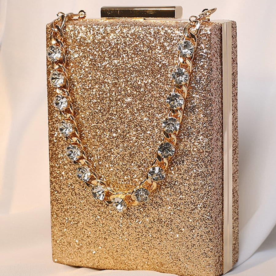 Shiny Inlay Stone Chain Party Wedding Clutch Bags MNBF066 - MISS ORD