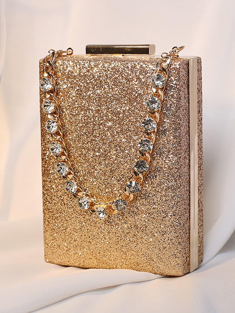 Shiny Inlay Stone Chain Party Wedding Clutch Bags MNBF066 - MISS ORD