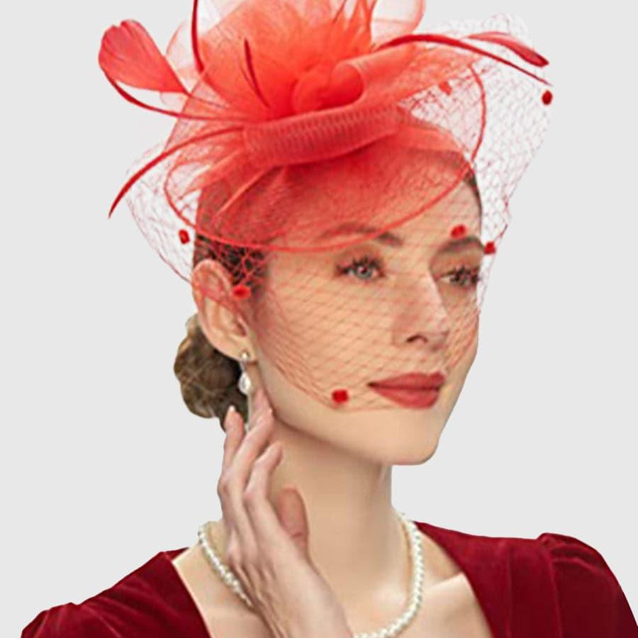 Pretty Net Yarn Headwear Veil Tea Party Dress Hats MTS0011 - MISS ORD