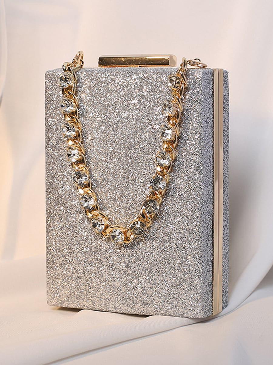 Shiny Inlay Stone Chain Party Wedding Clutch Bags MNBF066 - MISS ORD