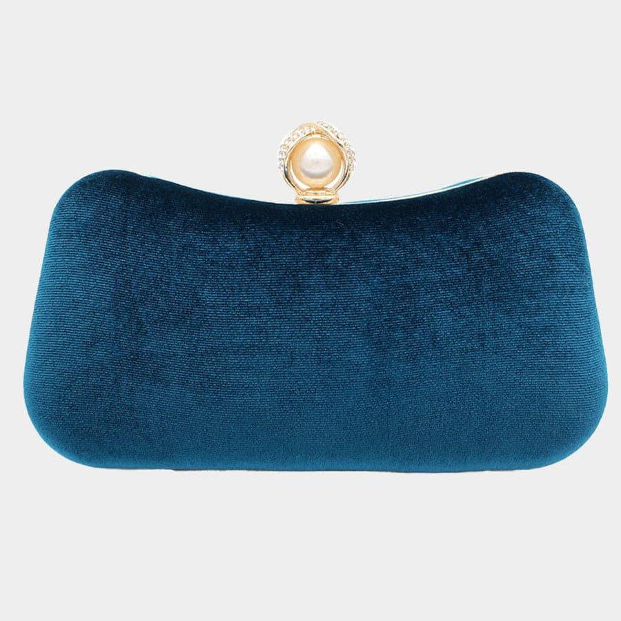 Velvet Inlay Pearl Dinner Wedding Clutch Bags MNBF042 - MISS ORD