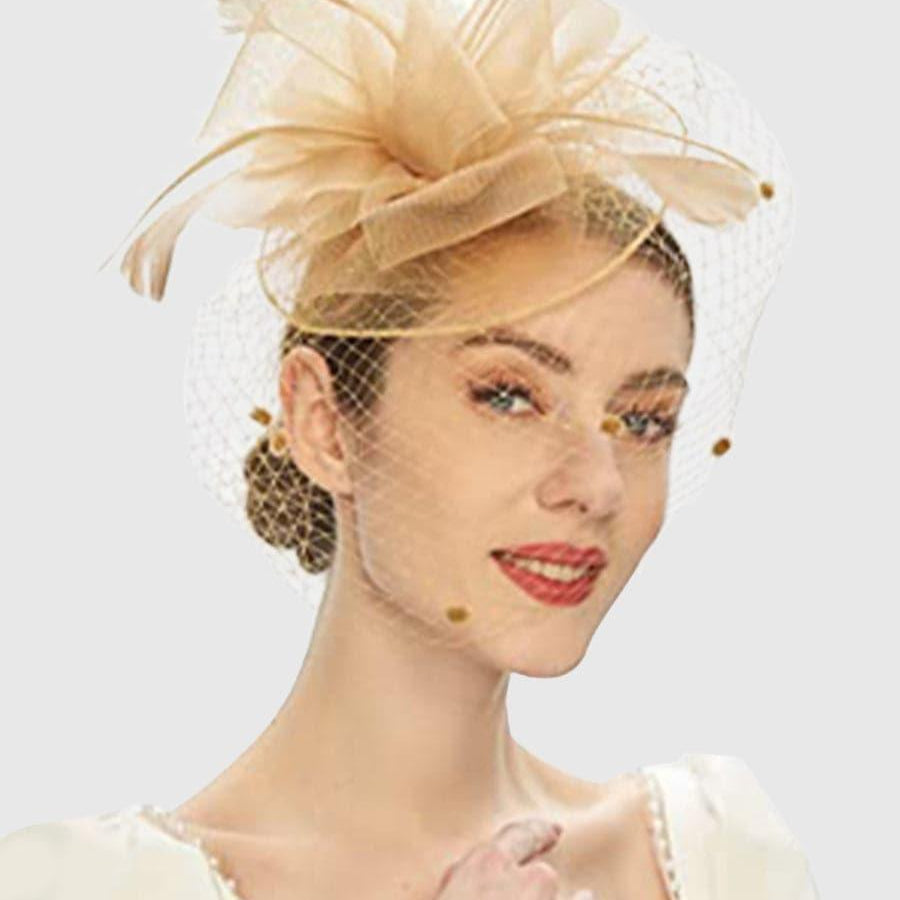 Pretty Net Yarn Headwear Veil Tea Party Dress Hats MTS0011 - MISS ORD