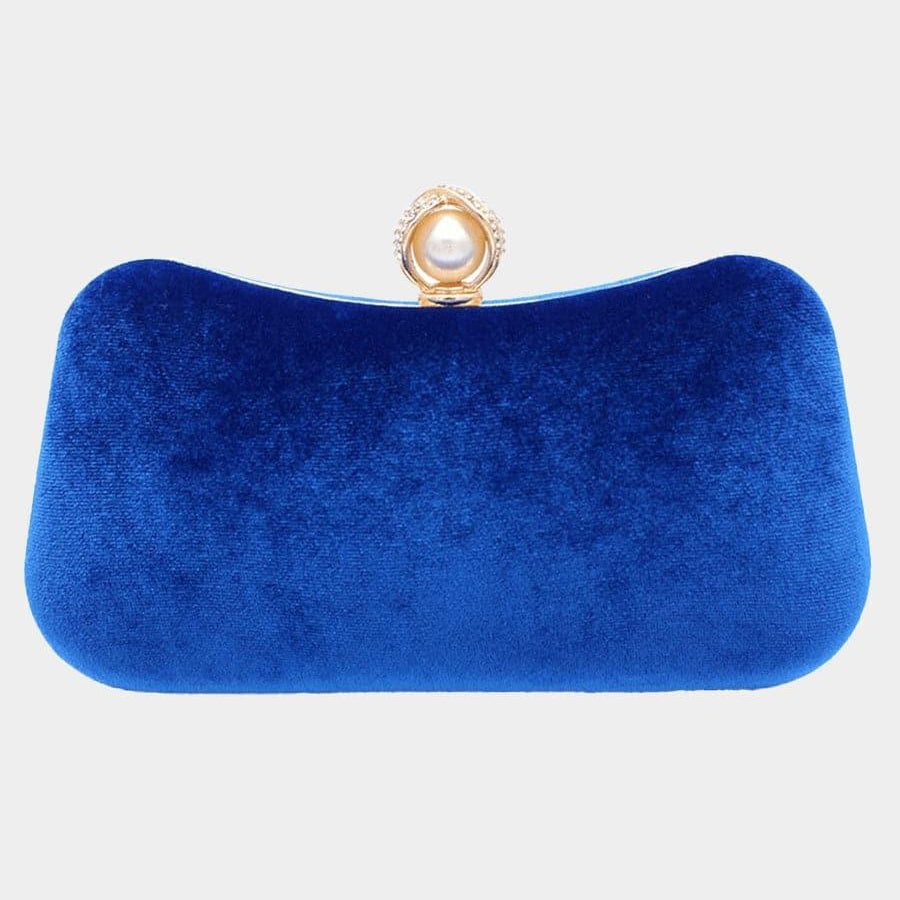 Velvet Inlay Pearl Dinner Wedding Clutch Bags MNBF042 - MISS ORD